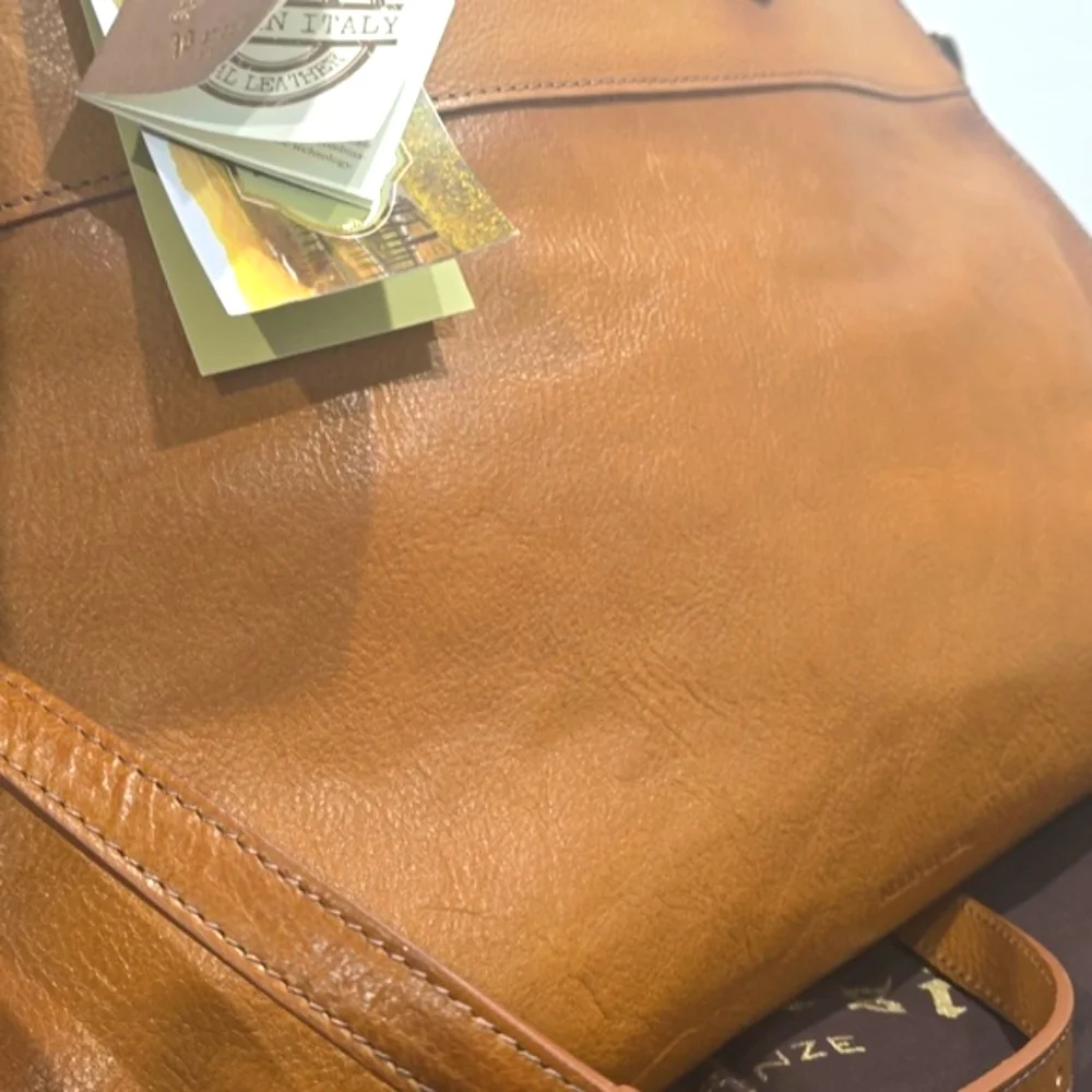 NWT ✅ Pratesi Firenze Italian Leather B548 Large Satchel With Side Buckles_14